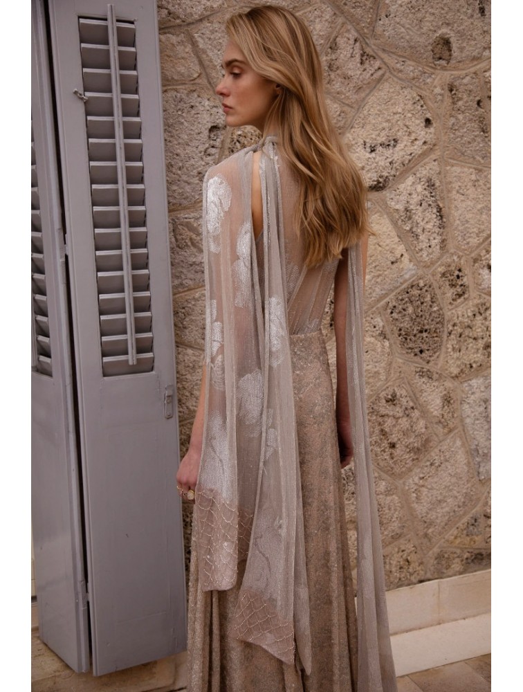 NIDODILEDA Tidal Top Foil Printed Tulle