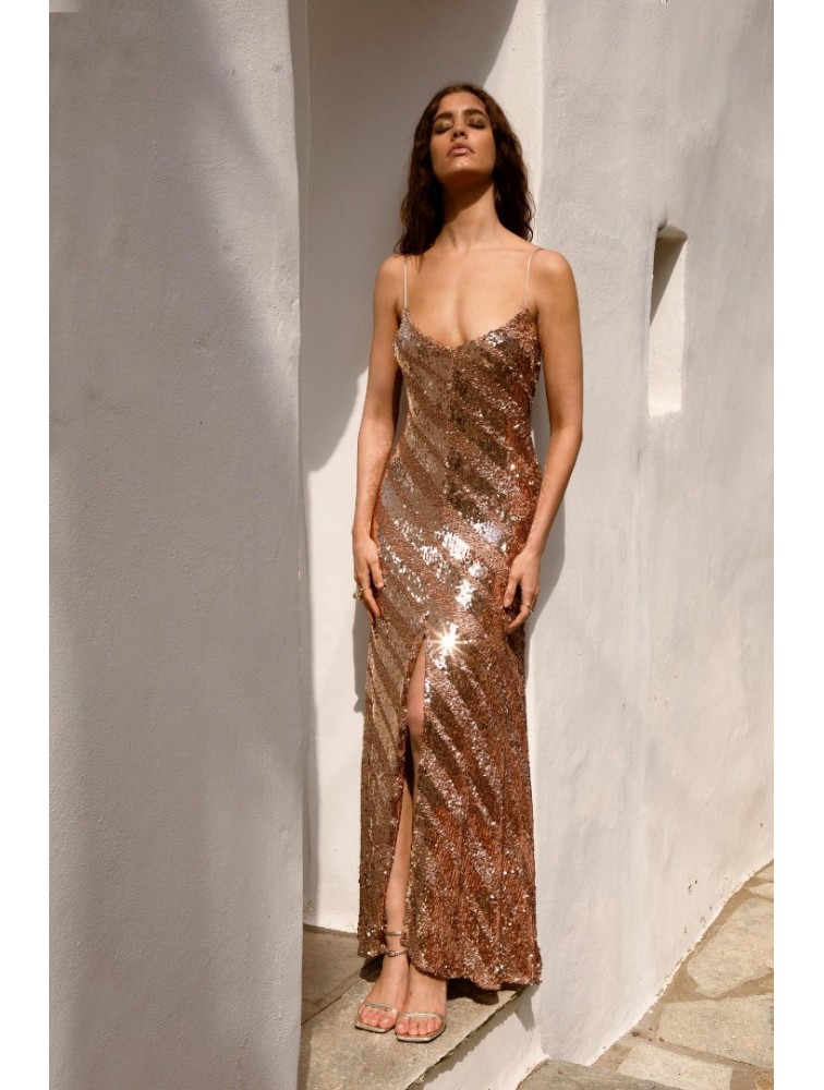NIDODILEDA Una Dress Sequined Beaded