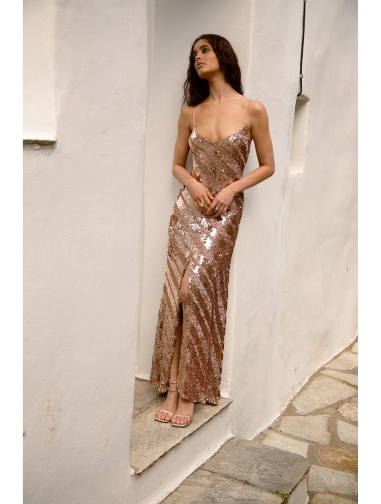NIDODILEDA Una Dress Sequined Beaded