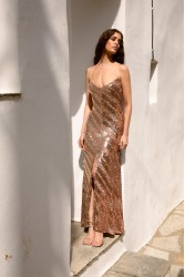NIDODILEDA Una Dress Sequined Beaded
