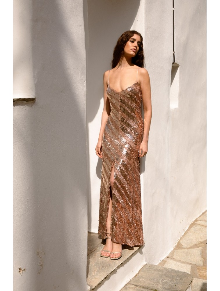 NIDODILEDA Una Dress Sequined Beaded
