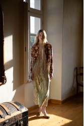 NIDODILEDA Unfolding Jacket Floral Embroidered Fringed