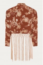 NIDODILEDA Unfolding Jacket Floral Embroidered Fringed