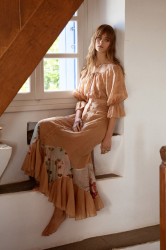 NIDODILEDA Unique Skirt Light Peach Beige