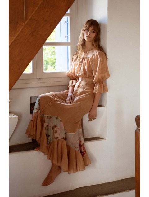 NIDODILEDA Unique Skirt Light Peach Beige 