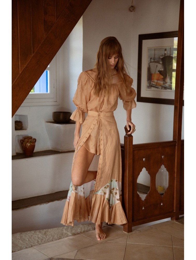 NIDODILEDA Unique Skirt Light Peach Beige