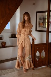NIDODILEDA Unique Skirt Light Peach Beige