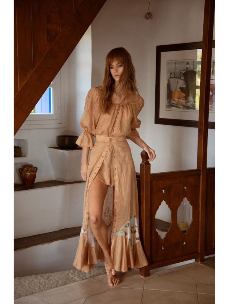 NIDODILEDA Unique Skirt Light Peach Beige