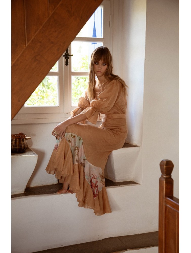 NIDODILEDA Unique Skirt Light Peach Beige