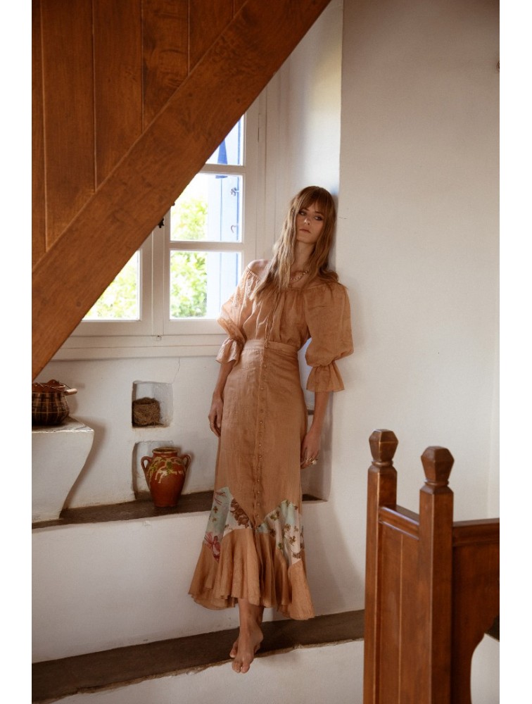 NIDODILEDA Unique Skirt Light Peach Beige