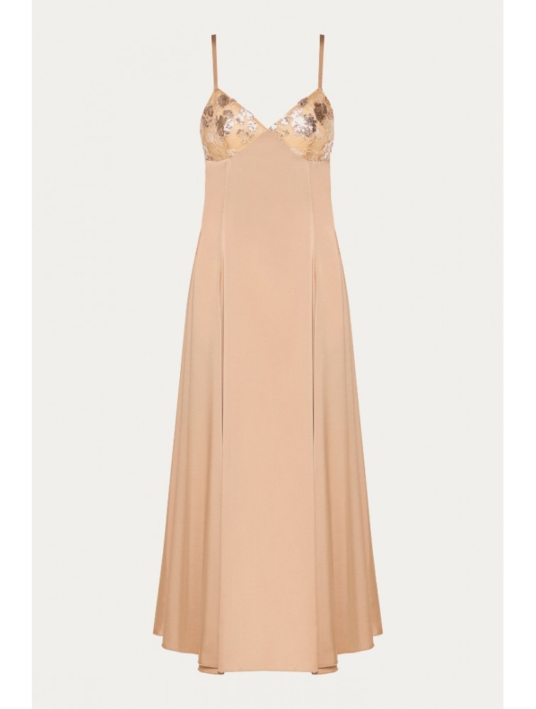 NIDODILEDA Unison Dress Satin Sequined Tulle Embellisment