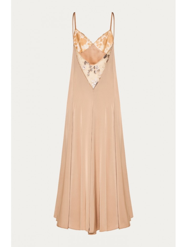 NIDODILEDA Unison Dress Satin Sequined Tulle Embellisment