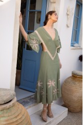 NIDODILEDA Upcurrent Tunic Embroidered Cut Out Lace Embellished