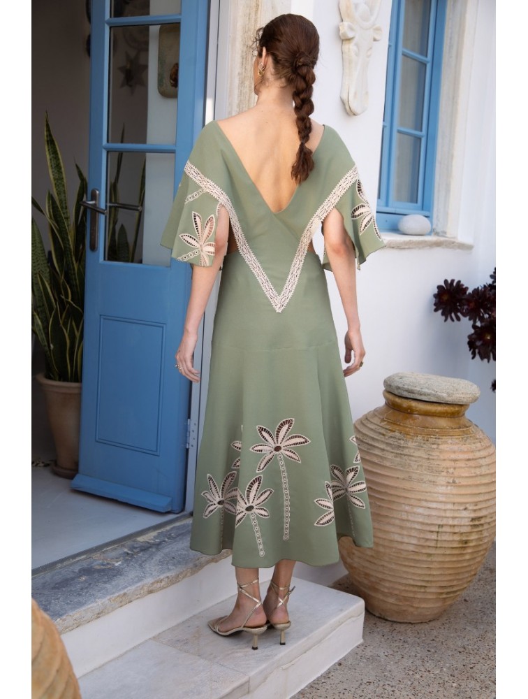 NIDODILEDA Upcurrent Tunic Embroidered Cut Out Lace Embellished