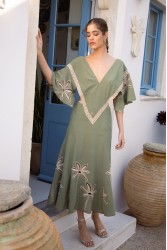 NIDODILEDA Upcurrent Tunic Embroidered Cut Out Lace Embellished