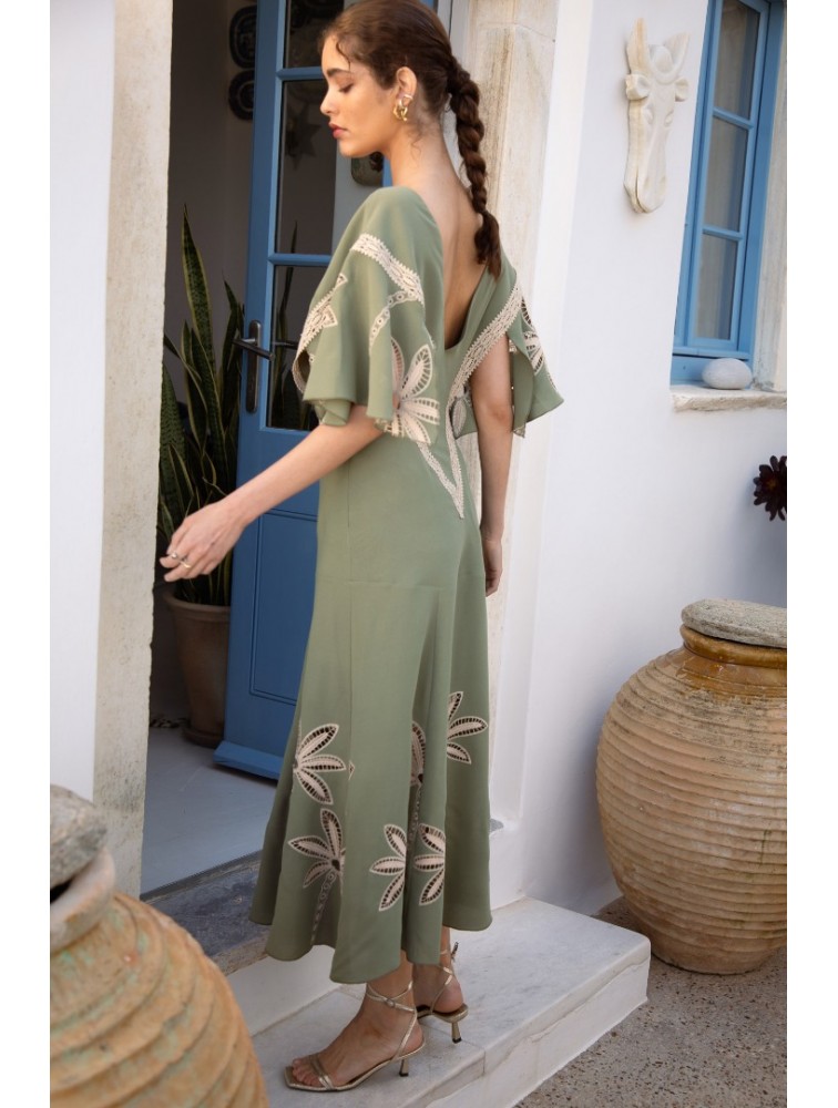 NIDODILEDA Upcurrent Tunic Embroidered Cut Out Lace Embellished