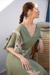 NIDODILEDA Upcurrent Tunic Embroidered Cut Out Lace Embellished