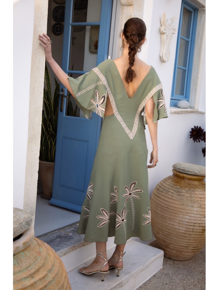 NIDODILEDA Upcurrent Tunic Embroidered Cut Out Lace Embellished