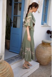 NIDODILEDA Upcurrent Tunic Embroidered Cut Out Lace Embellished