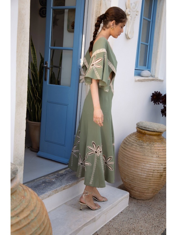 NIDODILEDA Upcurrent Tunic Embroidered Cut Out Lace Embellished