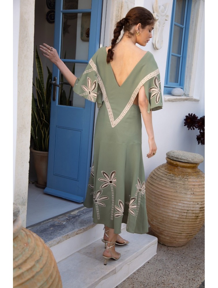 NIDODILEDA Upcurrent Tunic Embroidered Cut Out Lace Embellished
