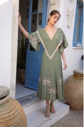 NIDODILEDA Upcurrent Tunic Embroidered Cut Out Lace Embellished