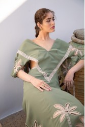 NIDODILEDA Upcurrent Tunic Embroidered Cut Out Lace Embellished