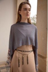 NIDODILEDA Valento Chain Belt Layered Metallic Tassel Chain