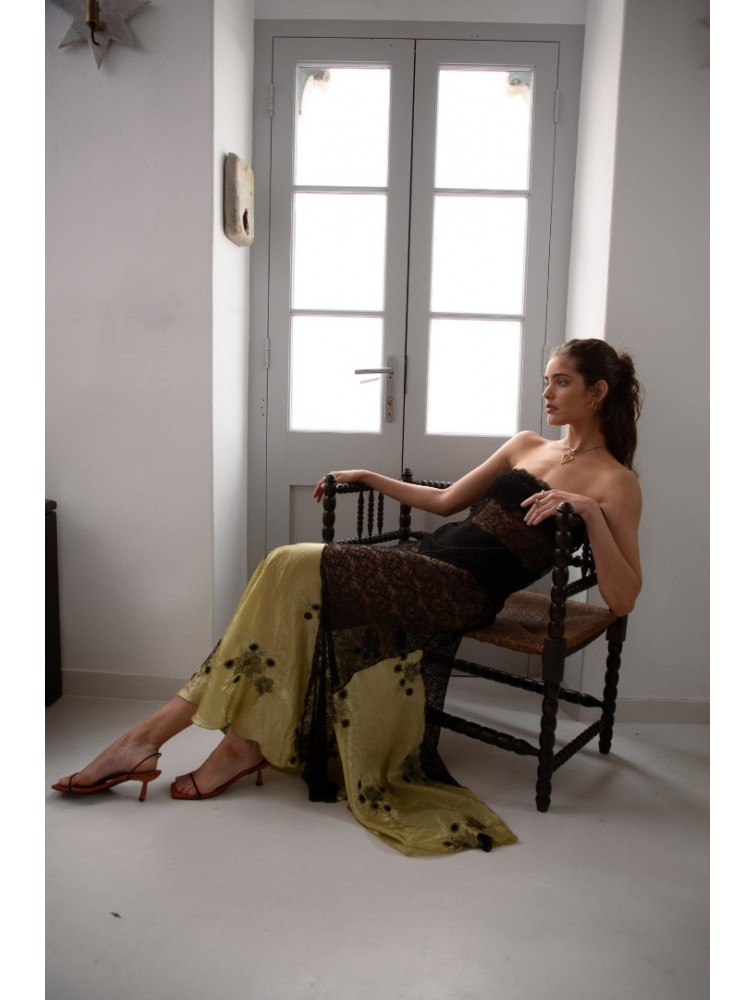 NIDODILEDA Vector Dress Lace Floral Beaded