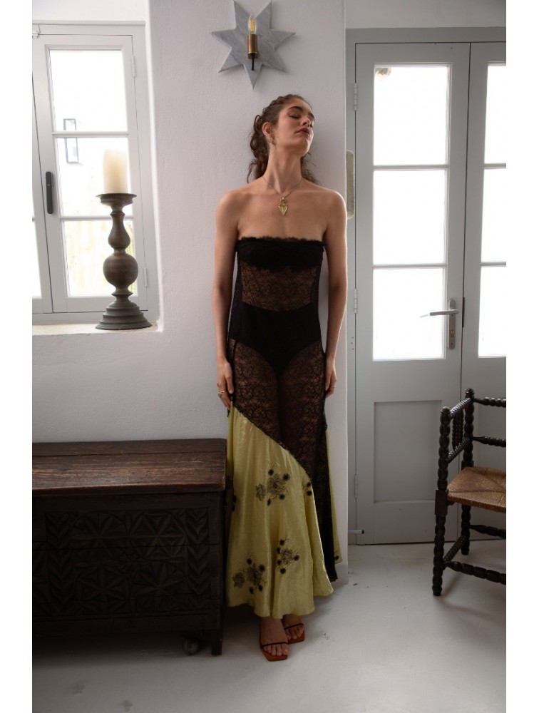 NIDODILEDA Vector Dress Lace Floral Beaded