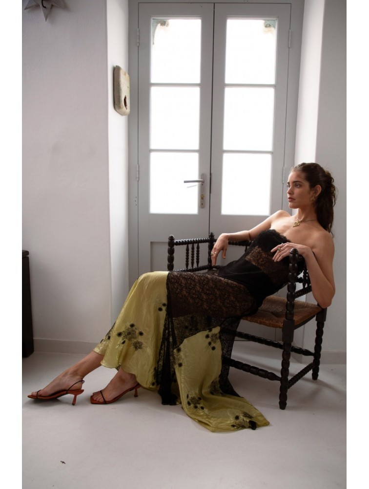 NIDODILEDA Vector Dress Lace Floral Beaded