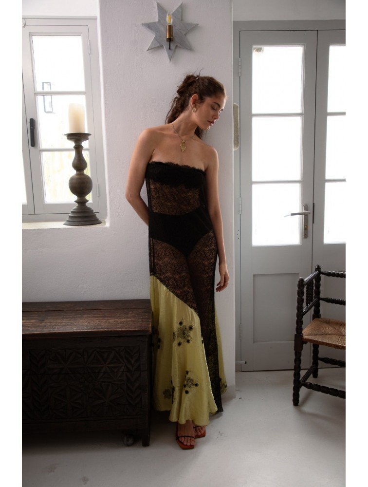 NIDODILEDA Vector Dress Lace Floral Beaded