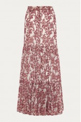 NIDODILEDA Veil Skirt Embroidered Muslin Κόκκινη Φούστα