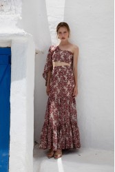 NIDODILEDA Veil Skirt Embroidered Muslin Κόκκινη Φούστα