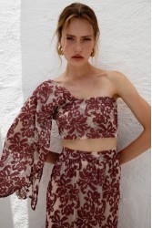 NIDODILEDA Veil Top Embroidered Muslin