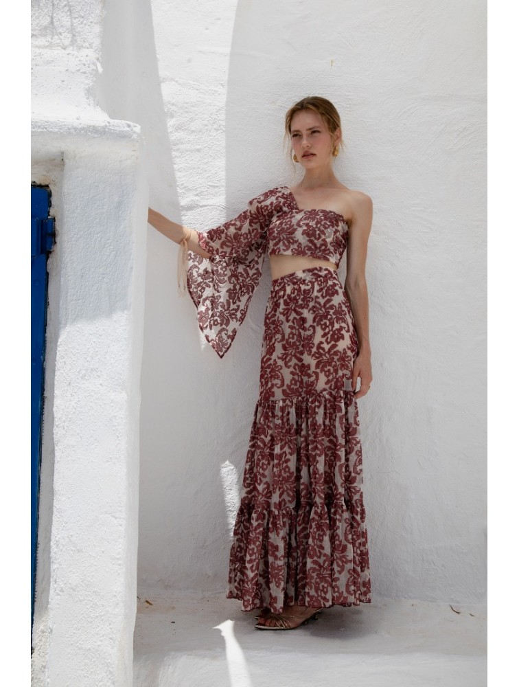 NIDODILEDA Veil Top Embroidered Muslin