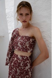 NIDODILEDA Veil Top Embroidered Muslin