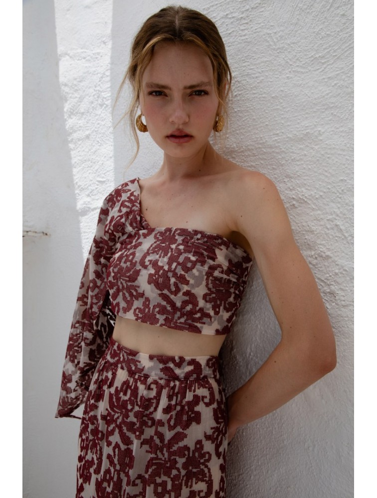 NIDODILEDA Veil Top Embroidered Muslin
