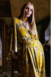 NIDODILEDA Verity Shirt Printed Belted Mustard Φλοράλ Κίτρινο Πουκάμισο