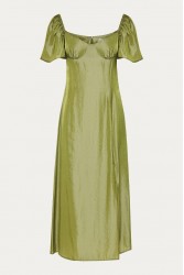 NIDODILEDA Vestir Dress Beaded Olive Green