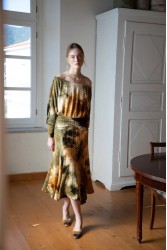 NIDODILEDA Wandering Dress Smocked Tie Dye