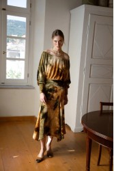 NIDODILEDA Wandering Dress Smocked Tie Dye