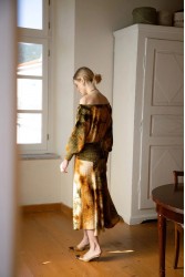 NIDODILEDA Wandering Dress Smocked Tie Dye