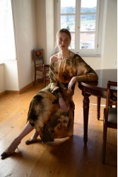 NIDODILEDA Wandering Dress Smocked Tie Dye