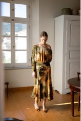 NIDODILEDA Wandering Dress Smocked Tie Dye