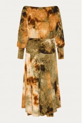 NIDODILEDA Wandering Dress Smocked Tie Dye