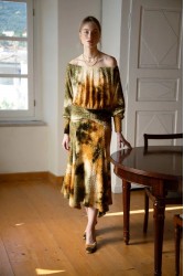 NIDODILEDA Wandering Dress Smocked Tie Dye