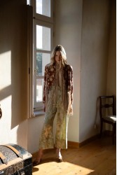 NIDODILEDA Way Pants Floral Printed Satin