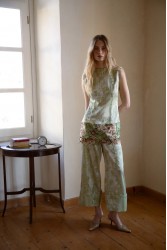 NIDODILEDA Way Pants Floral Printed Satin