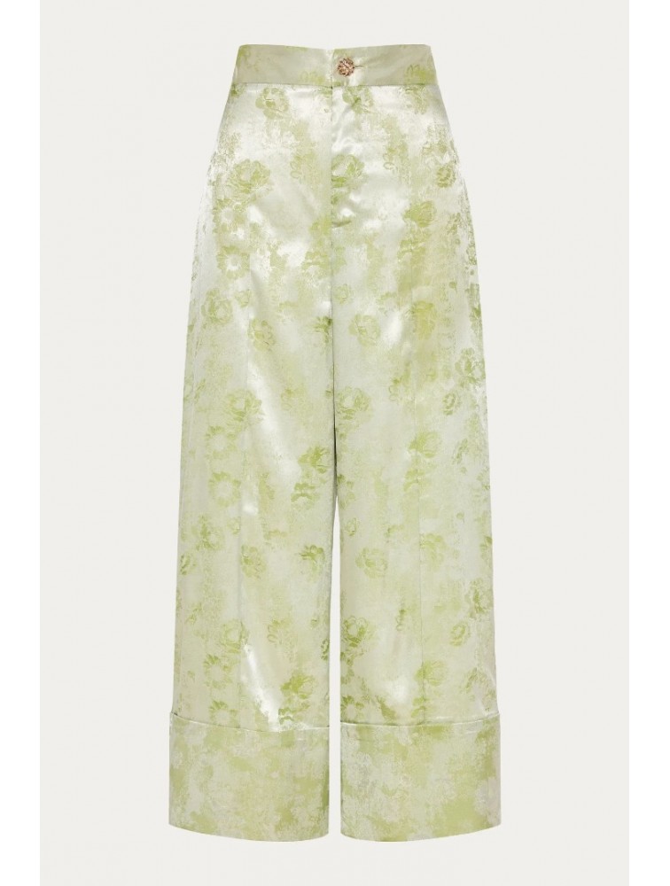 NIDODILEDA Way Pants Floral Printed Satin
